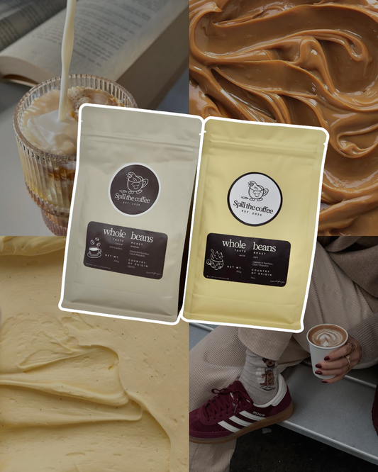 cozy duo – karamel & vanilka set 🤎☕🍦🍮