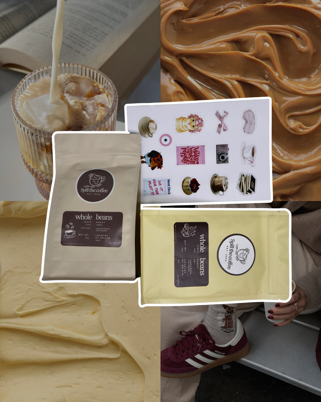 cozy duo – karamel & vanilka set 🤎☕🍦🍮