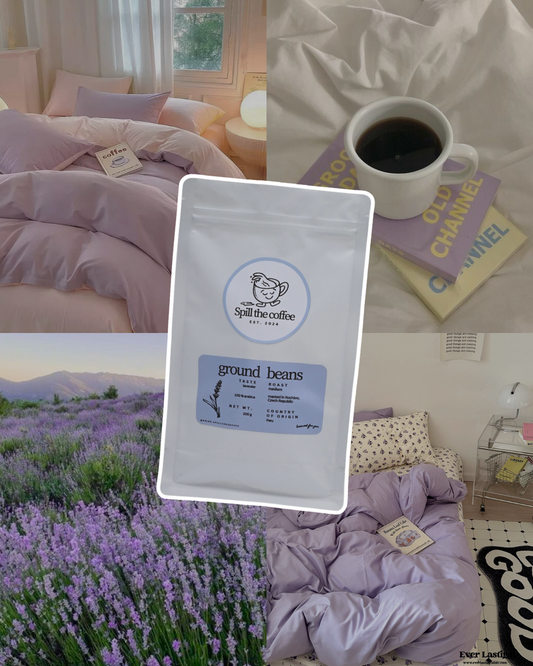 mletá káva levandule