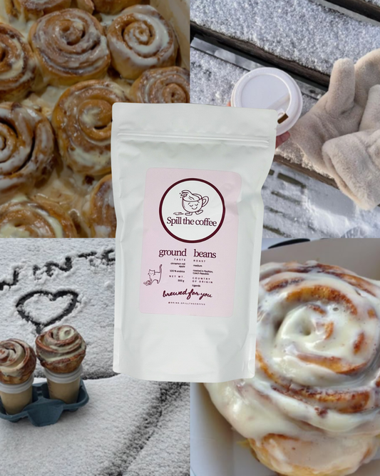 ground beans cinnamon roll